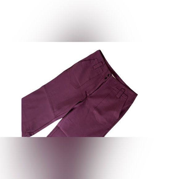 NWT Maeve Anthropologie The Naomi Ponte Wide-Leg Flare Pants Size 14 Plum - Picture 6 of 7